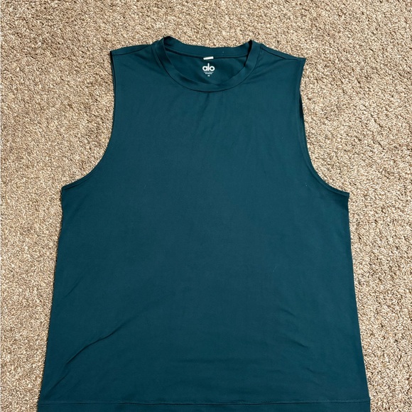 ALO Yoga Men's Dark Teal Tank Top - Picture 1 of 3